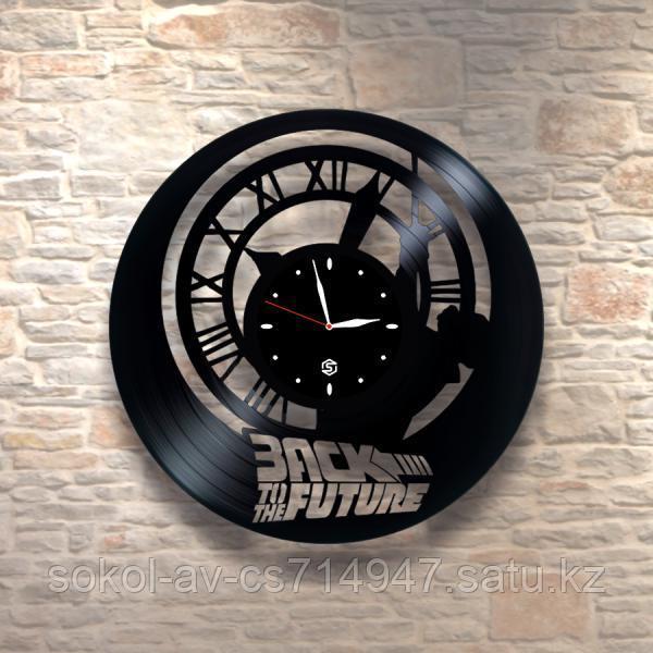 Настенные часы из пластинки, back to the future - назад в будущее, подарок фанатам, 0181