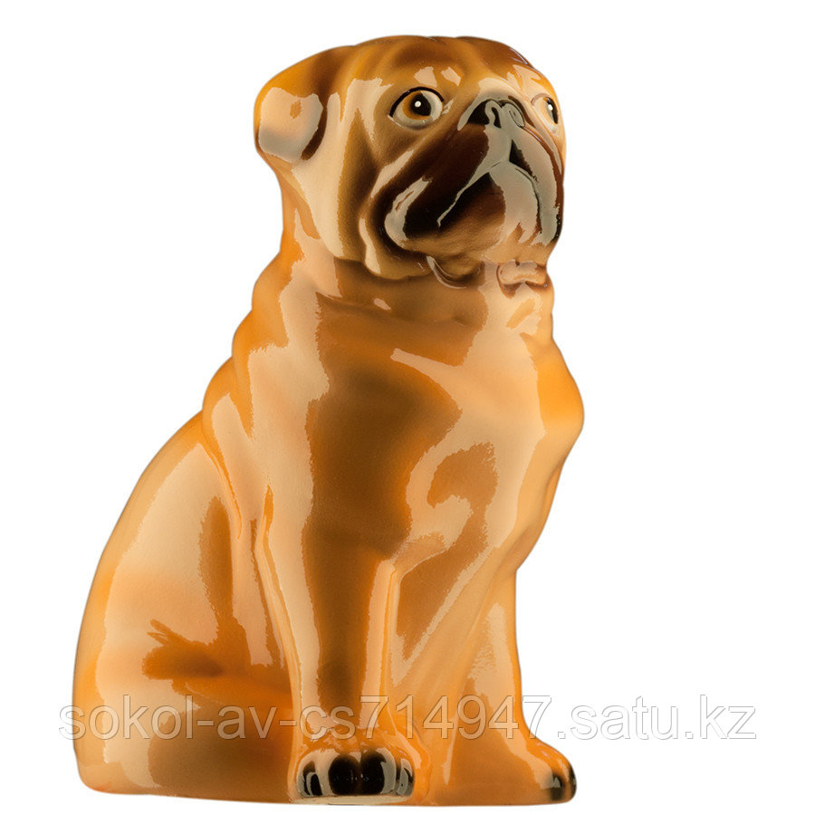 Копилка / статуэтка, керамическая собака Мопс, 28*24*16 см
