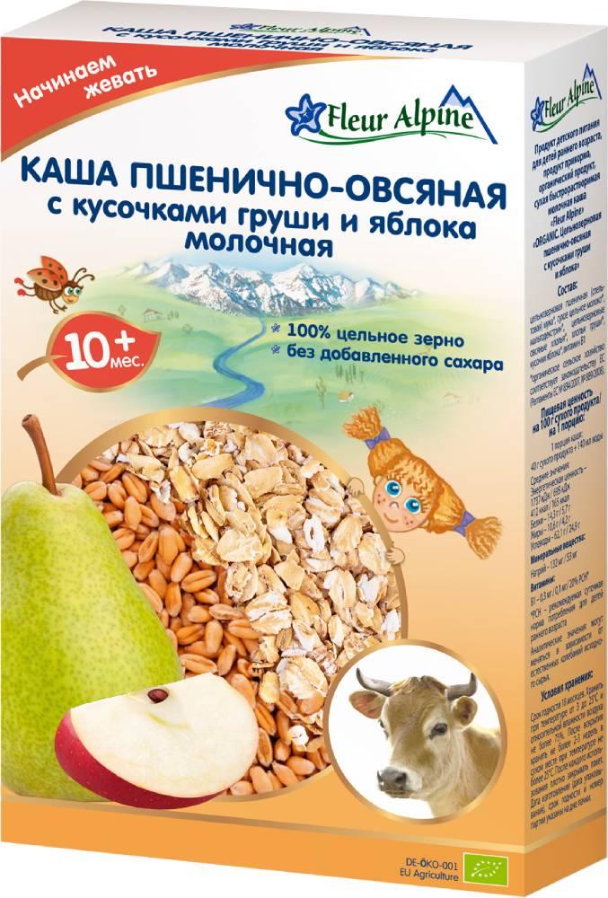 Каша молочная Пшенично-Овсяная с кусочками груши и яблока с 10 мес