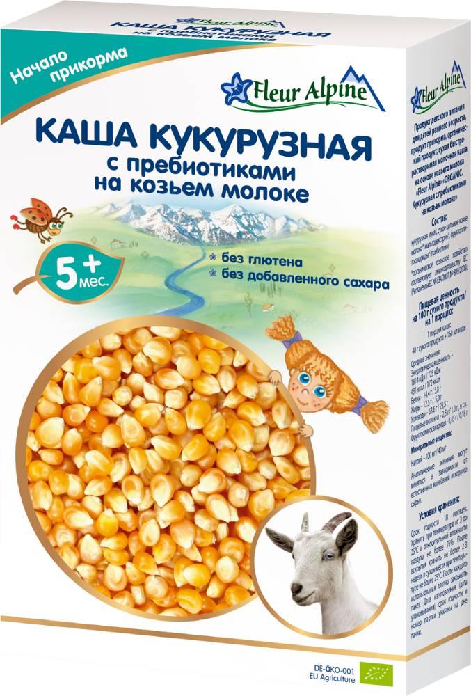 Каша Кукурузная с пребиотиками на козьем молоке Fleur Alpin с 5 мес