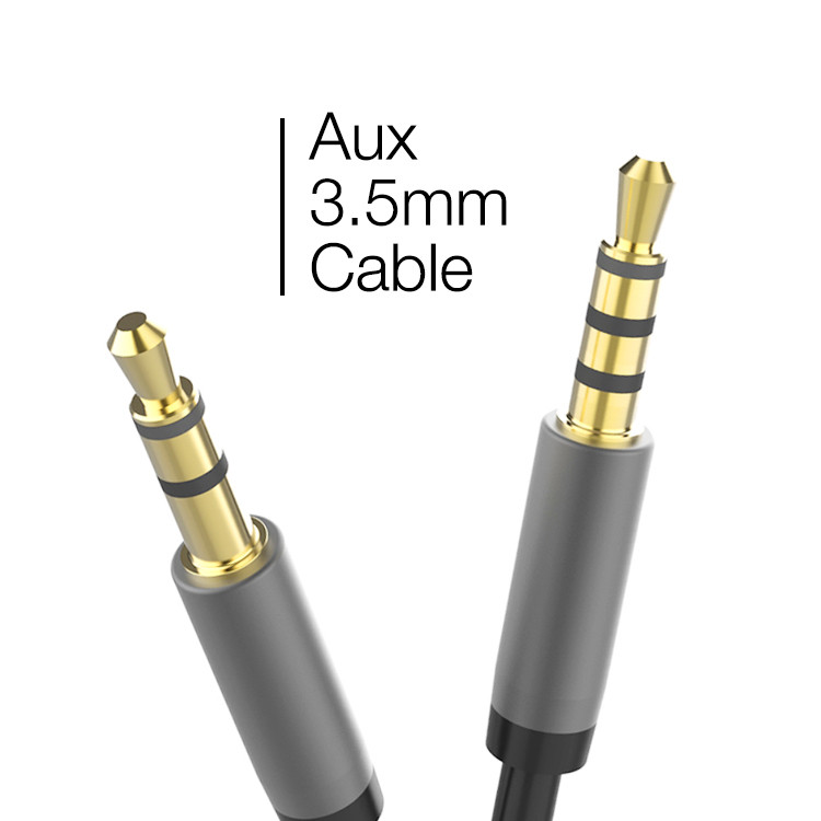 Аудио Кабель KIN KY-185 AUX с микрофоном, длина 1.5м, 3,5 (3pin) to 3,5 (4 pin), цвет белый