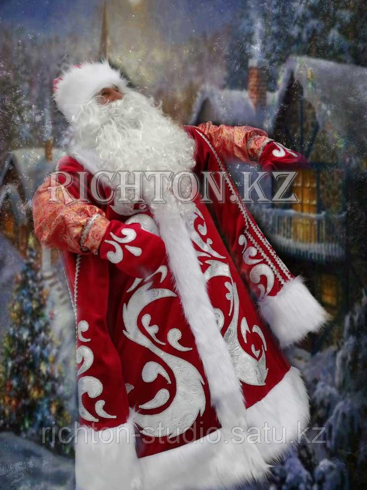 Дед Мороз костюм красный Квзахстан