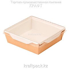 Контейнер, салатник с прозрачной крышкой 900мл 135*135*55 (Eco Opsalad 900) DoEco (50/200)