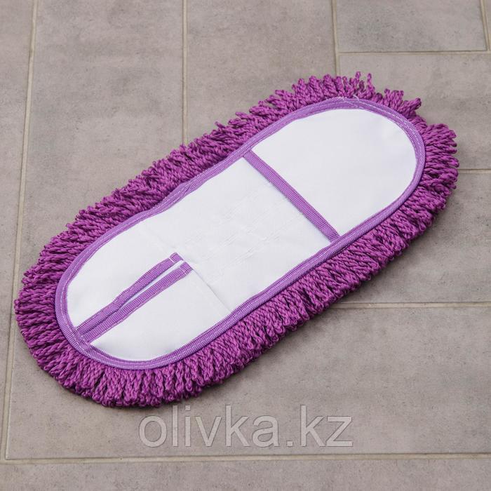 Насадка для швабры, 40×15 см, микрофибра нити, цвет сиреневый