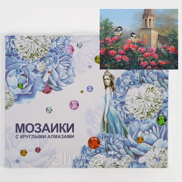 Алмазная мозаика с подрамником, полное заполнение «Синички» 40×50 см
