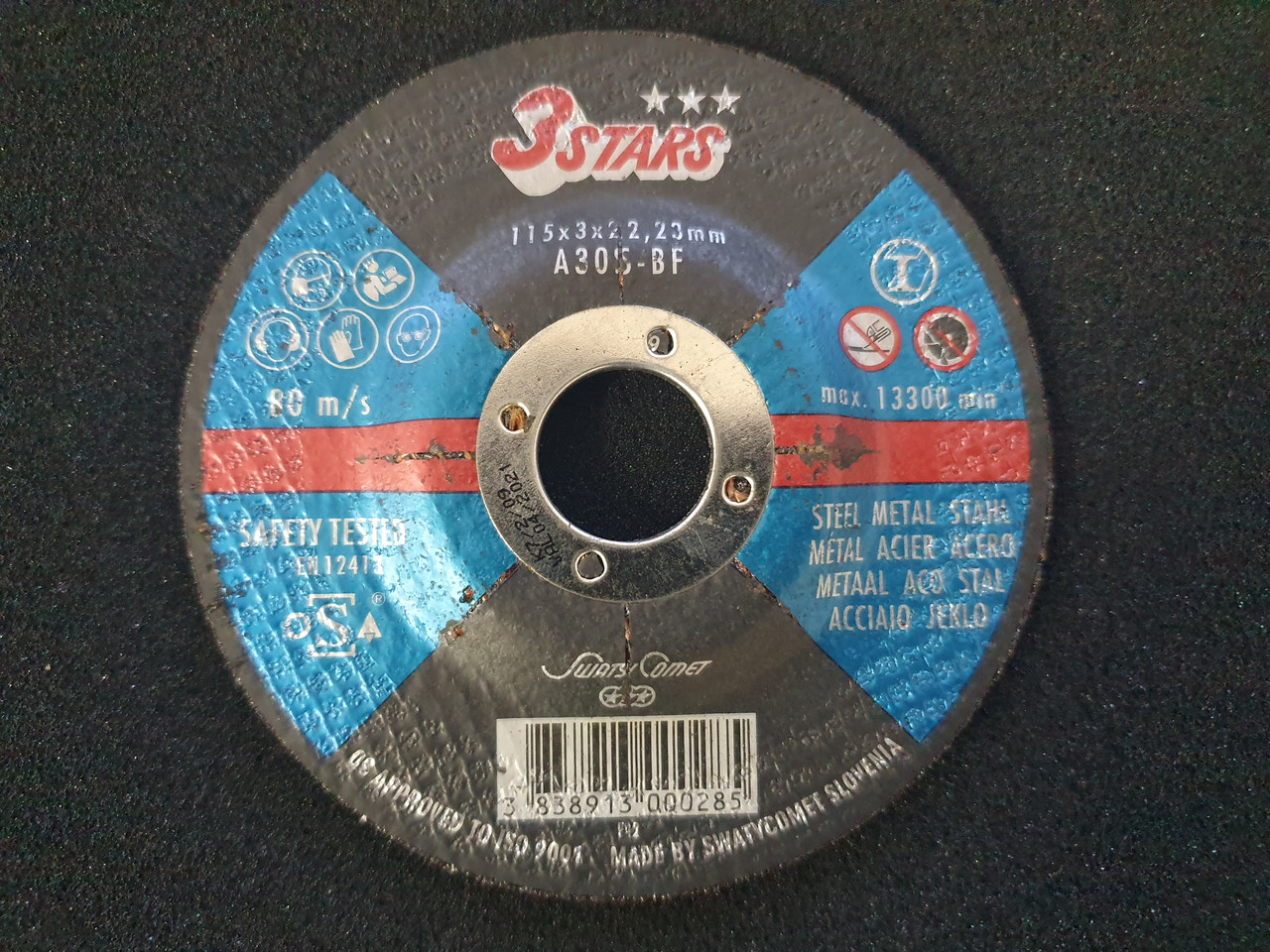 Круг отрезной Metal 115 х 3 х 22,23 3STARS AS30S-BF (Weiler Abrasives, Slovenija)
