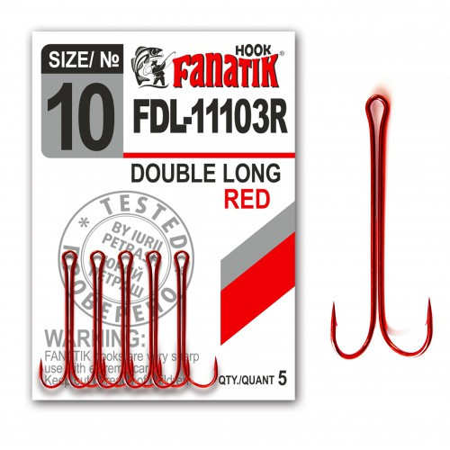 Двойной крючок FANATIK FDL-11103 № 10 RED