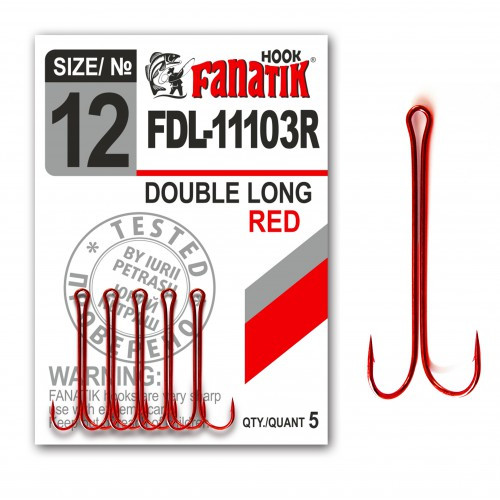 Двойной крючок FANATIK FDL-11103 № 12 RED