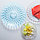 Салатник круглый пластиковый диаметр 24 см имитация хрусталя голубой прозрачный, фото 4