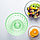 Салатник круглый пластиковый диаметр 24 см имитация хрусталя зеленый прозрачный, фото 5