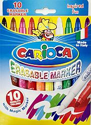 Фломастеры CARIOCA Erasable Marker стираемые, 10 цветов