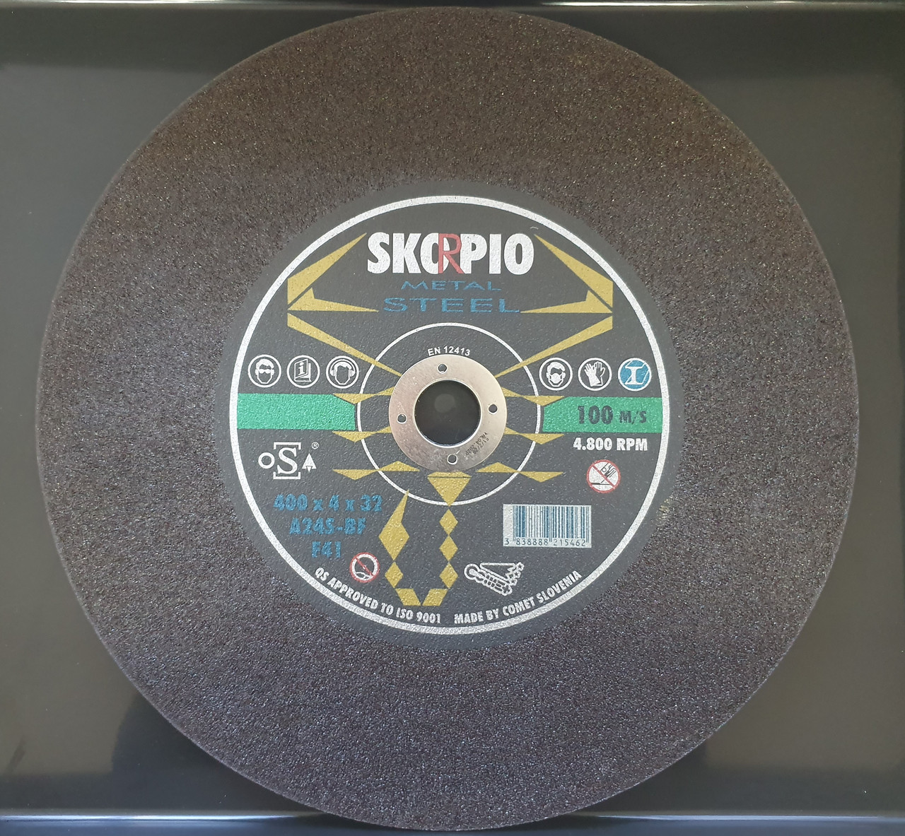 Круг отрезной для монтажных пил Metal 400 х 4 х 32 SKORPIO A24S-BF (Weiler Abrasives)