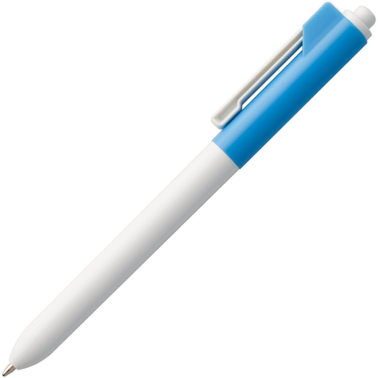 Ручка шариковая Hint Special, белая с голубым (артикул 3318.44) - фото 2 - id-p88632335