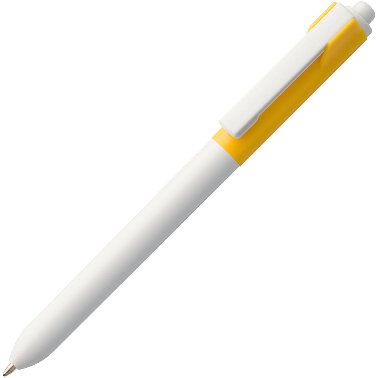 Ручка шариковая Hint Special, белая с желтым (артикул 3318.68) - фото 1 - id-p88632336
