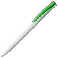 Ручка шариковая Pin, белая с зеленым (артикул 5522.69)