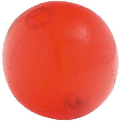 Надувной пляжный мяч Sun and Fun, полупрозрачный красный (артикул 74144.50)