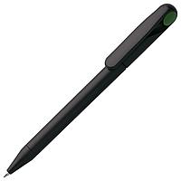 Ручка шариковая Prodir DS1 TMM Dot, черная с зеленым (артикул 3425.39)