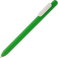 Ручка шариковая Slider Soft Touch, зеленая с белым (артикул 6969.69)