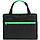 Конференц-сумка Unit Сontour, черная с зеленой отделкой (артикул 7593.90), фото 2
