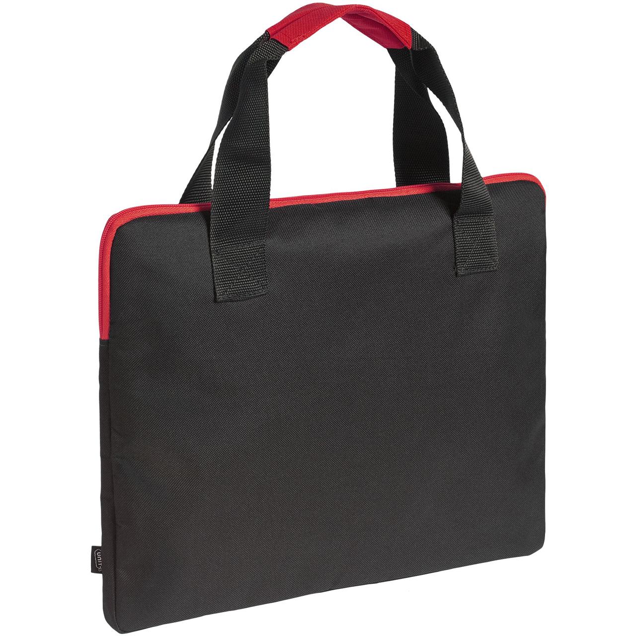 Конференц-сумка Unit Сontour, черная с красной отделкой (артикул 7593.50) - фото 3 - id-p88635399