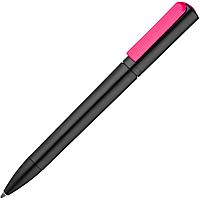 Ручка шариковая Split Black Neon, черная с розовым (артикул 11339.15)