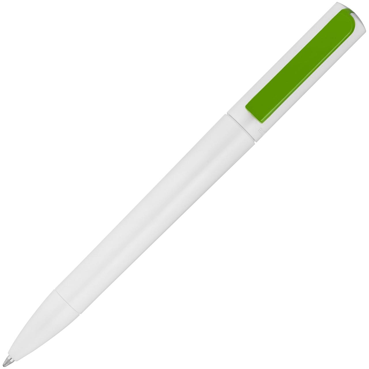 Ручка шариковая Split White Neon, белая с зеленым (артикул 11338.69) - фото 2 - id-p88632605