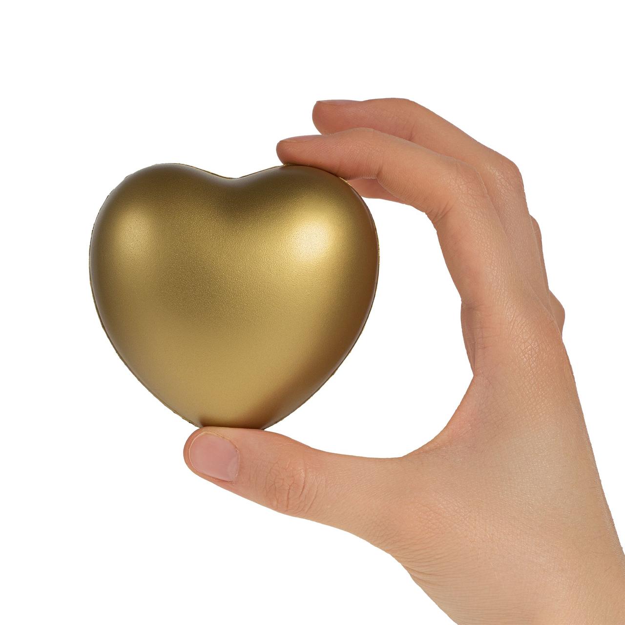 Антистресс «Сердце», золотистый ver.2 (артикул 2726.01) - фото 2 - id-p88632638
