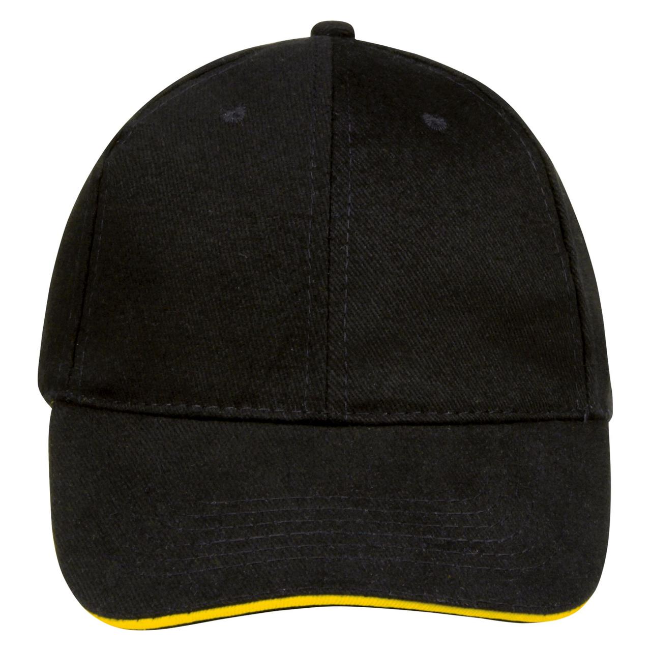 Бейсболка Buffalo, черная с желтым (артикул 88100984TUN) - фото 2 - id-p88634562