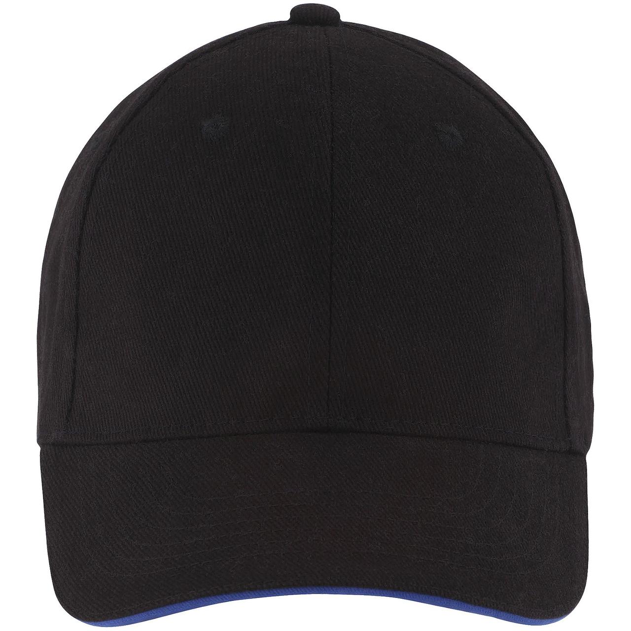 Бейсболка Buffalo, черная с ярко-синим (артикул 6404.34) - фото 2 - id-p88634564
