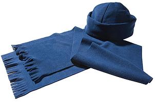 Комплект Unit Fleecy: шарф и шапка, синий (артикул 4725.40)