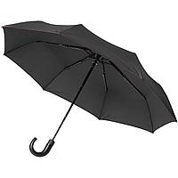 Зонт складной Lui, черный с красным (артикул 7674.35)