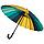 Зонт-трость «Спектр», бирюзовый с желтым (артикул 5380.48), фото 2