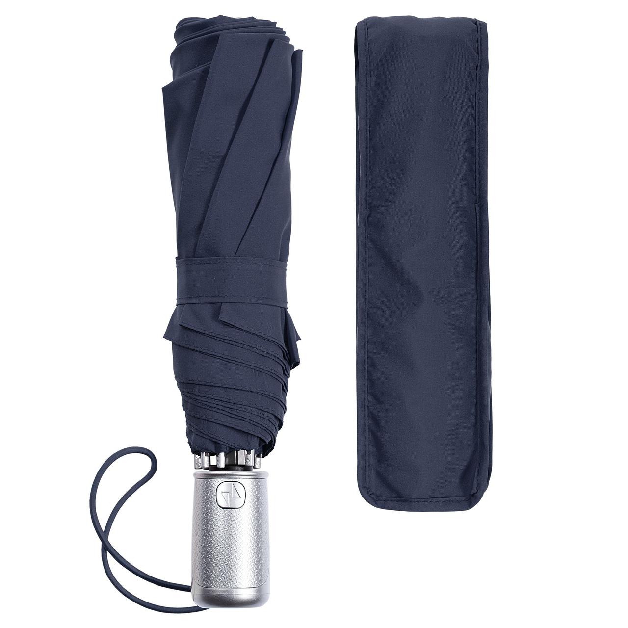 Складной зонт Alu Drop S, 3 сложения, 8 спиц, автомат, синий (артикул CK1-01203)