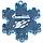 Пешеходный светоотражатель «Снежинка», синий (артикул 4209.40), фото 2