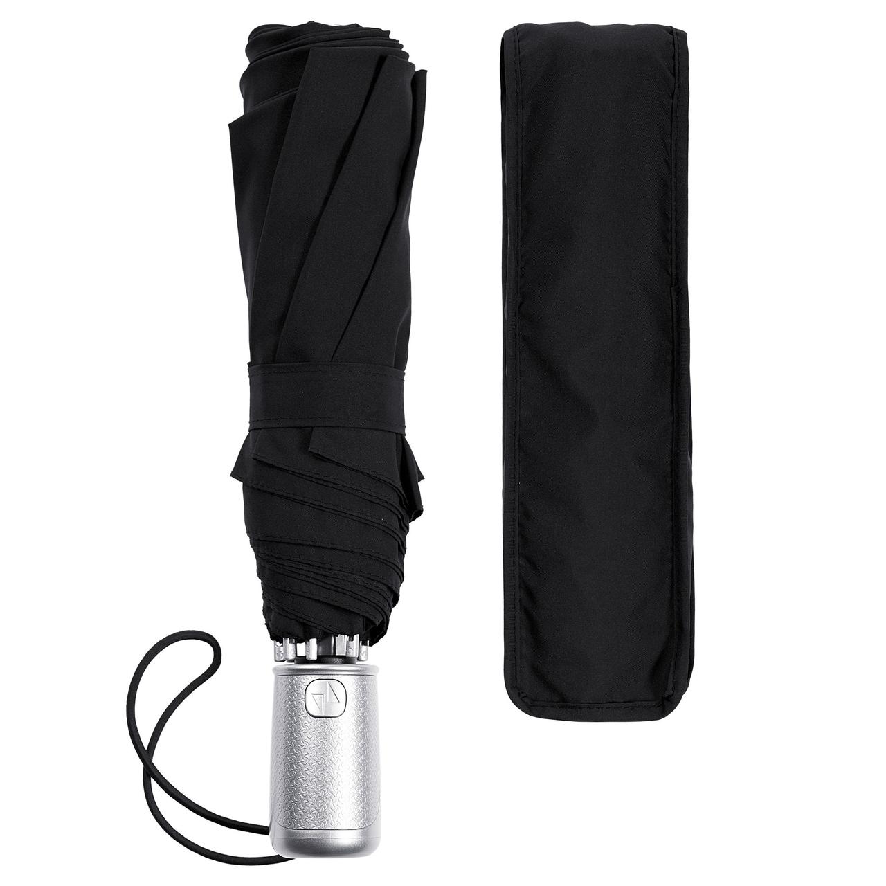 Складной зонт Alu Drop S, 3 сложения, 8 спиц, автомат, черный (артикул CK1-09203)