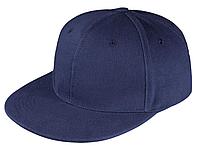 Бейсболка Unit Snapback с прямым козырьком, темно-синяя (артикул 5948.40)