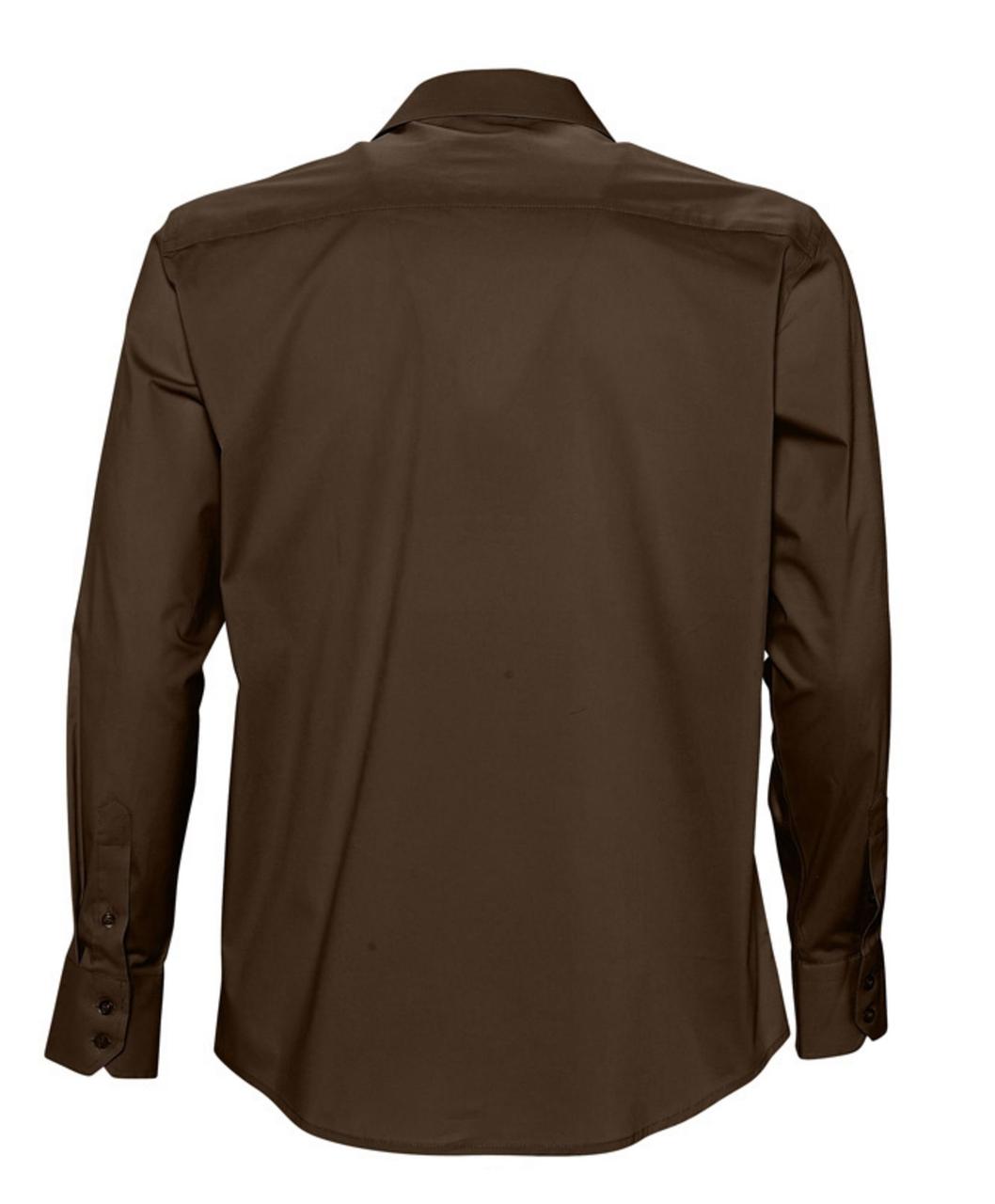 Рубашка мужская с длинным рукавом Brighton, темно-коричневая (артикул 2508.52) - фото 2 - id-p88641476