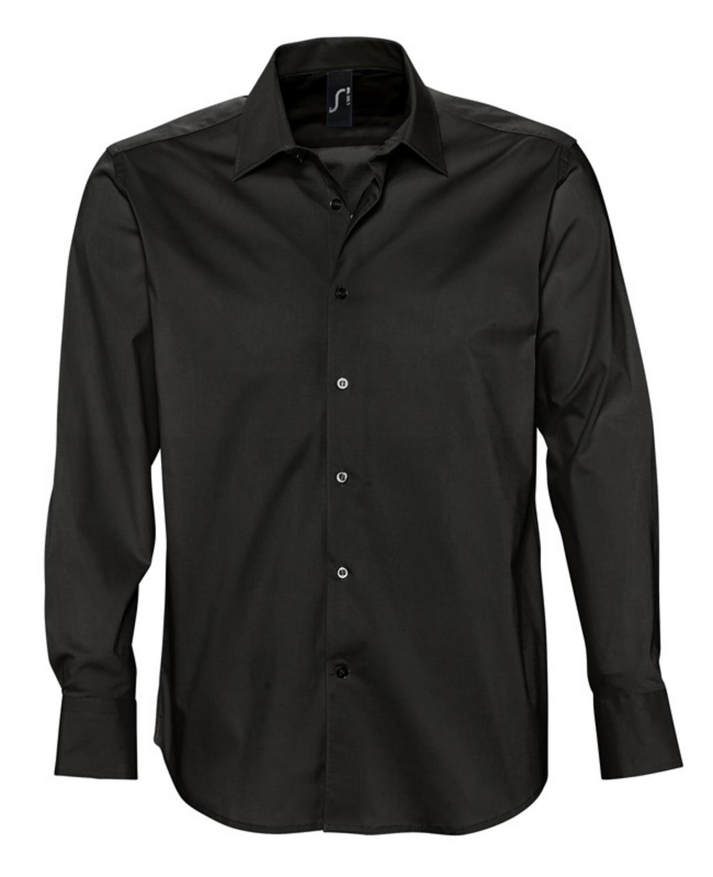 Рубашка мужская с длинным рукавом Brighton, черная (артикул 2508.30)
