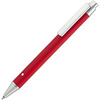 Ручка шариковая Button Up, красная с серебристым (артикул 10773.51)