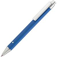 Ручка шариковая Button Up, синяя с серебристым (артикул 10773.41)