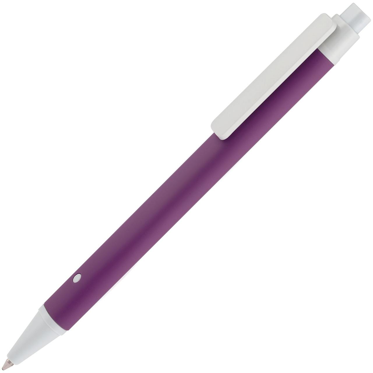 Ручка шариковая Button Up, фиолетовая с белым (артикул 10773.76)