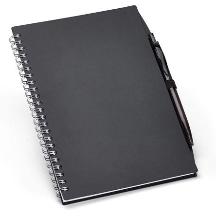 Блокнот с ручкой Loop Up, черный (артикул 74128.30)