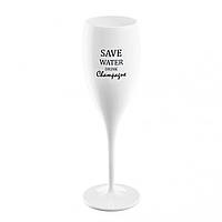 Бокал для шампанского Save Water Drink Champange, белый (артикул 13452.04)