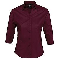 Рубашка женская с рукавом 3/4 Effect 140, бордовая (артикул 17010164)