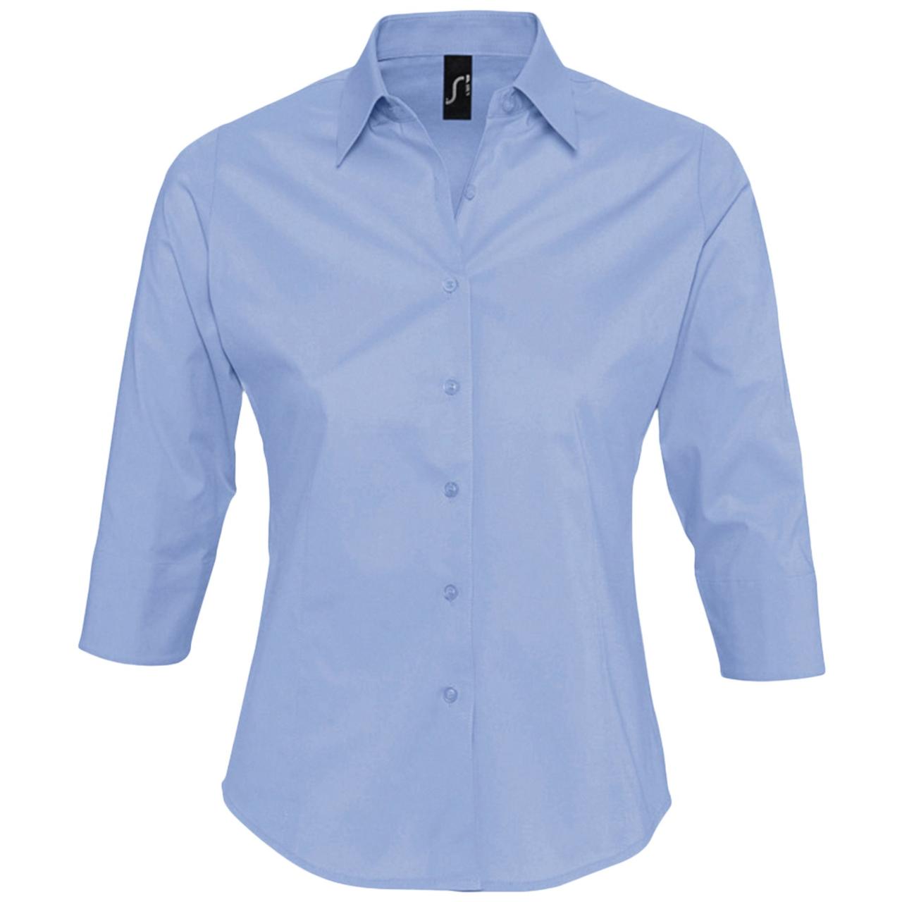 Рубашка женская с рукавом 3/4 Effect 140, голубая (артикул 2510.14)