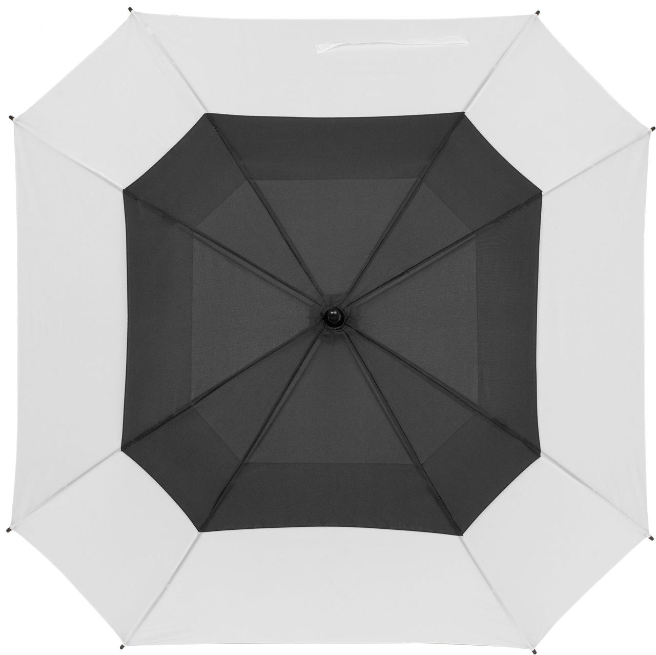 Квадратный зонт-трость Octagon, черный с белым (артикул 12369.36), фото 1