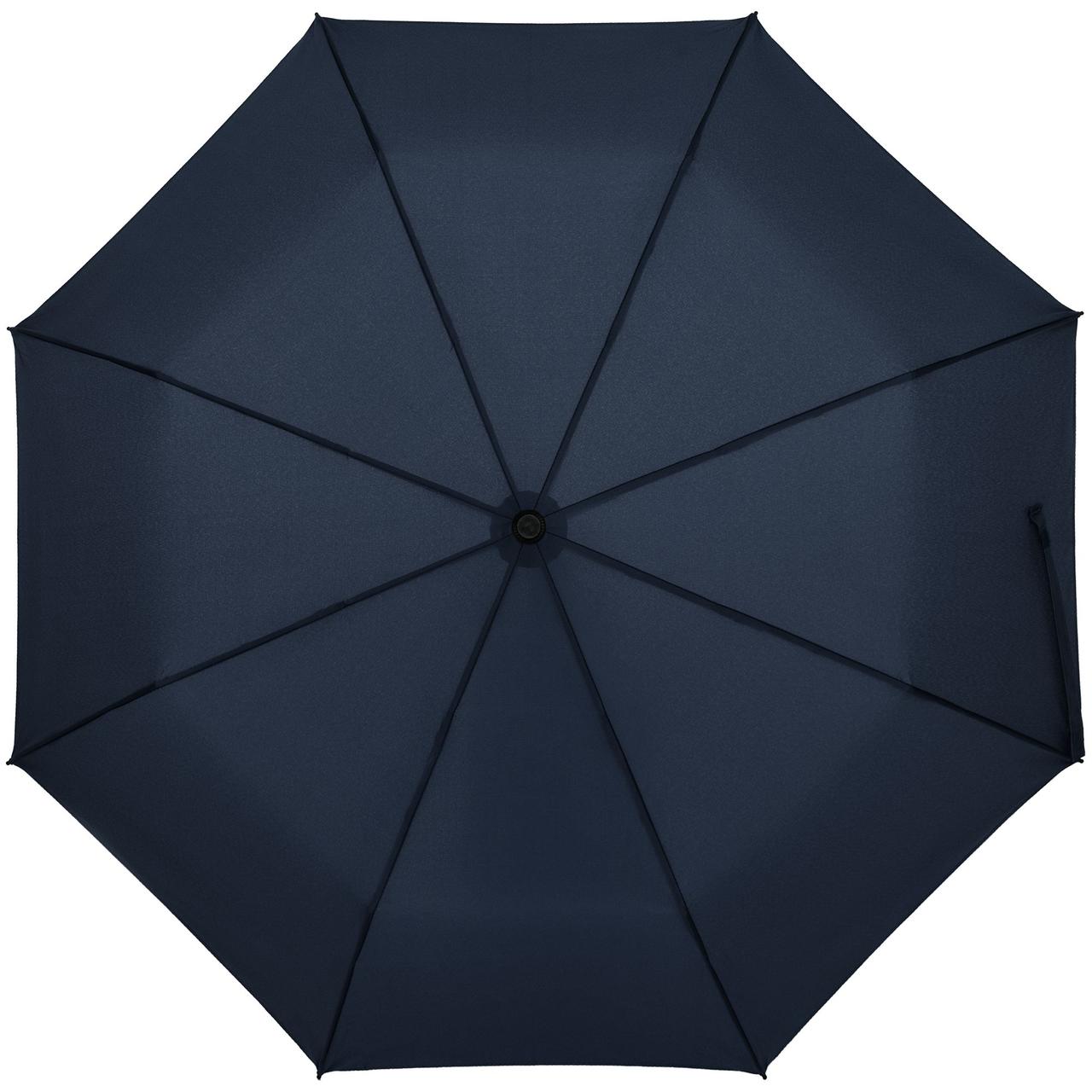 Зонт складной Clevis с ручкой-карабином, темно-синий (артикул 10992.40)