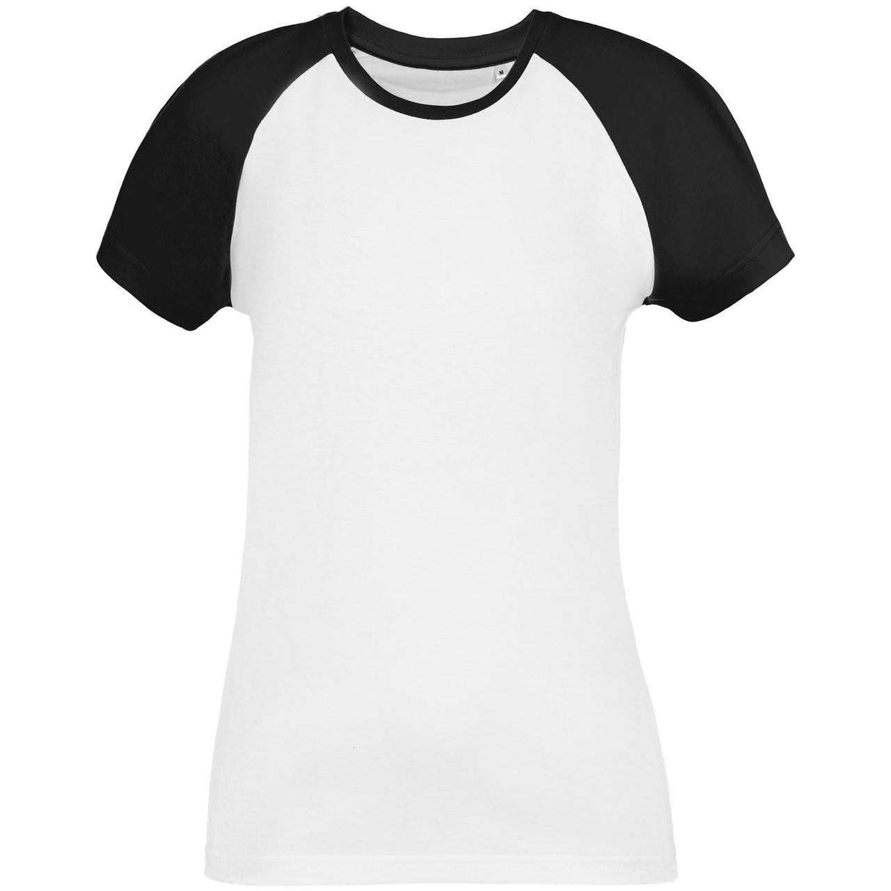 Футболка женская T-bolka Bicolor Lady, белая с черным (артикул 11142.30) - фото 1 - id-p88635803