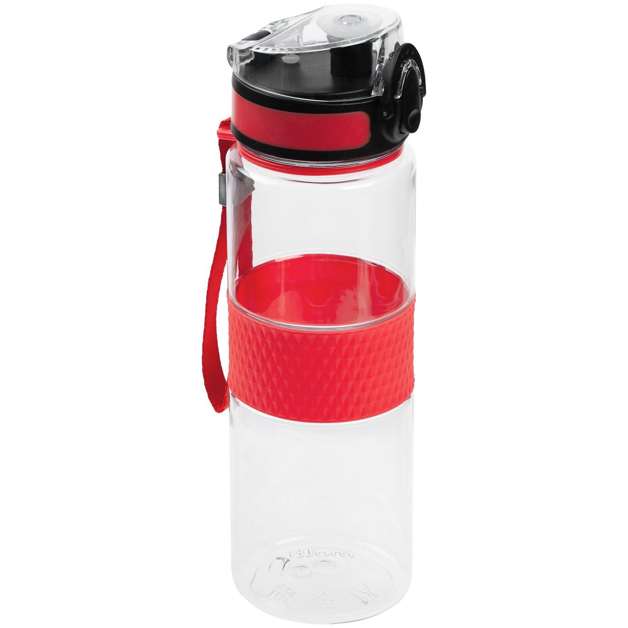 Бутылка для воды Fata Morgana, прозрачная с красным (артикул 10772.50)