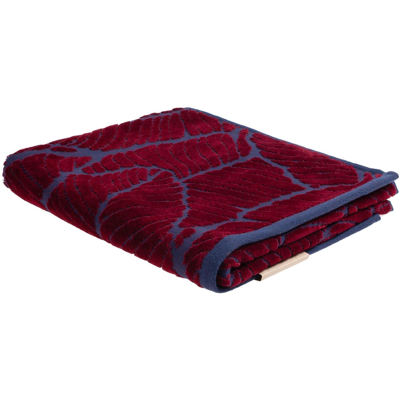 Полотенце In Leaf, малое, синее с бордовым (артикул 30100.45), фото 1